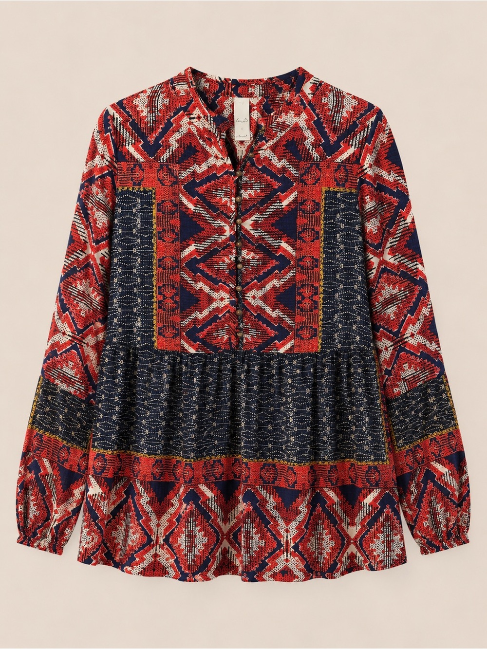 Anthropologie Konrad Joseph Zydeco Peasant Tunic Blouse M - Picture 2 of 6